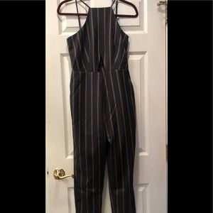 J.O.A. Striped jumpsuit